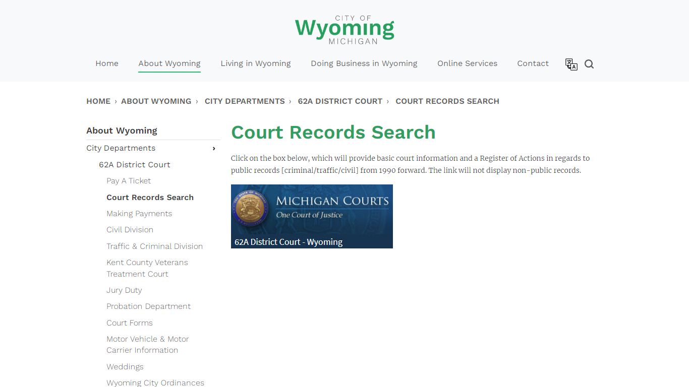 Court Records Search - Wyoming