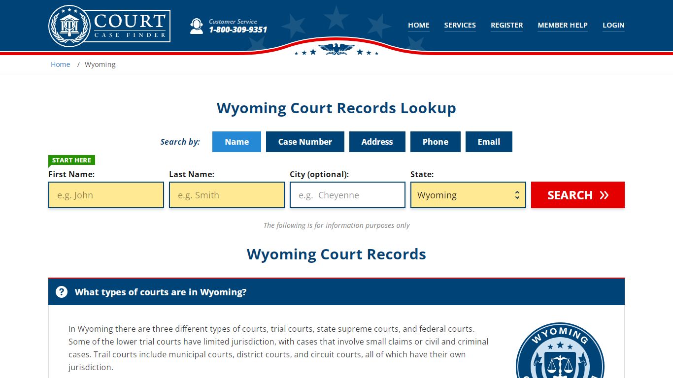 Wyoming Court Records Lookup - WY Court Case Search